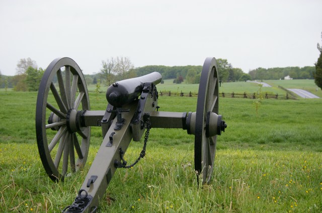 Cannon, facing the Peach Orchard